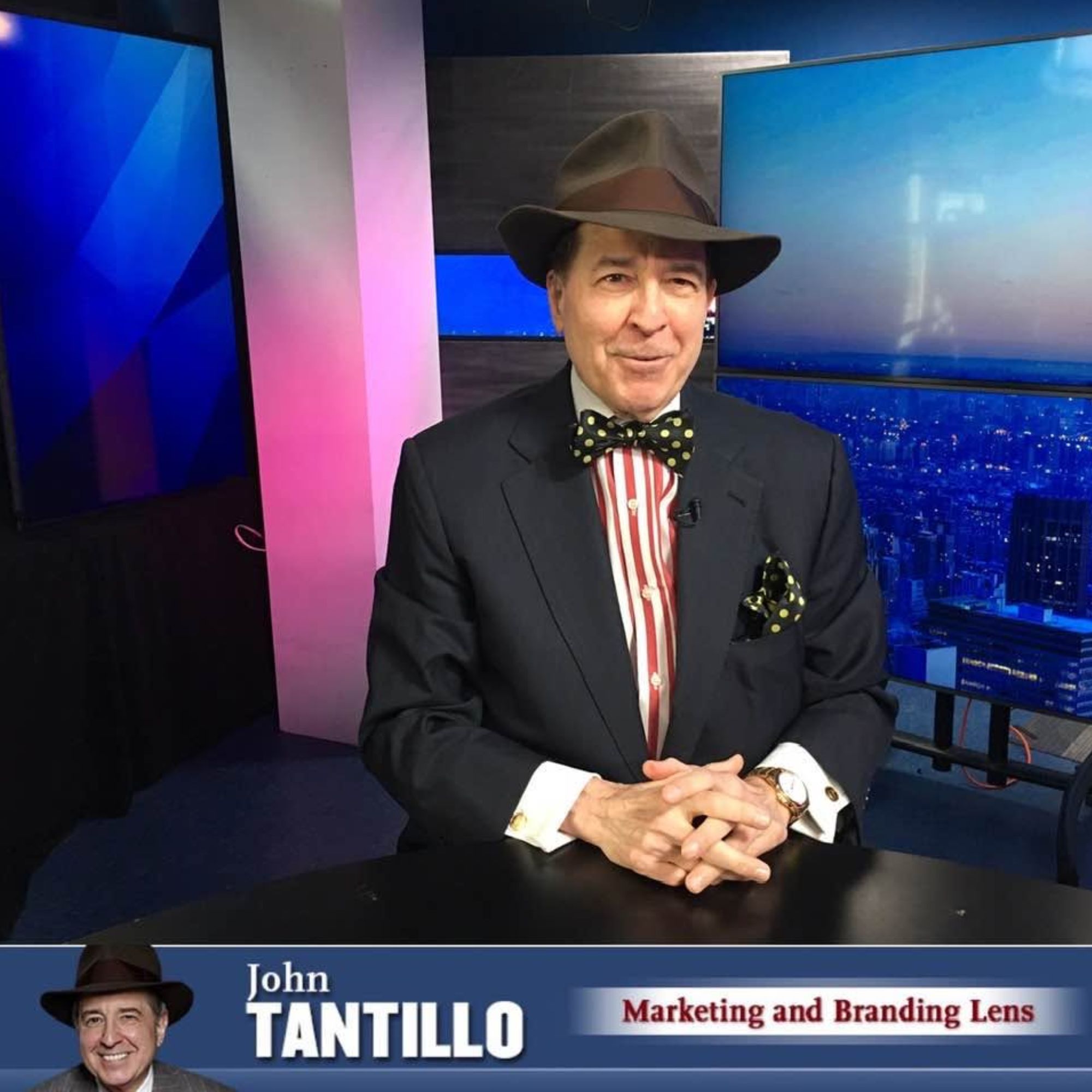 Dr. John Tantillo on TV discussing Marketing and Branding Lens
